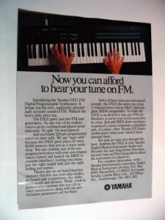 Yamaha DX21 FM Digital Synthesizer 1986 print Ad