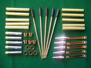 Woodturning SLIMLINE Pen Kits in finished in Copper