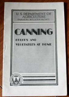   and Vegetables At Home 1933 Water Bath Pressure Canners Steamers