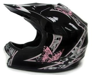 Youth Motocross Motorcross Dirt Bike MX Off Road Helmet PINK Black 
