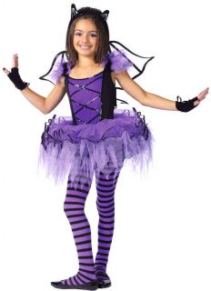   Bat Costume Batarina Frilly Ballerina Dancer Suit Purple Baterina Kids
