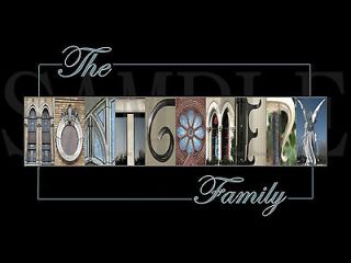   Alphabet Photography ABC Letter Wall Art Family Name Word Photo