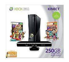   listed Microsoft Xbox 360 Slim 250GB Bundle with Kinect and Two Games