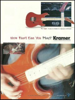 THE 1984 KRAMER REISSUE GUITAR AD 8X11 FRAMEABLE 2002 ADVERTISEMENT 