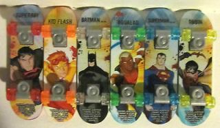COMPLETE SET (6)   Young Justice Finger Board   2012 Mcdonalds Happy 