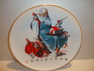   ) NORMAN ROCKWELL CHRISTMAS Collector Plate SATURDAY EVENING (#14