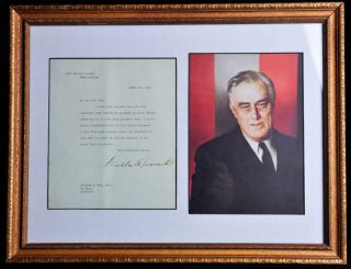 Rare Original Letter Autograph by Franklin D Roosevelt