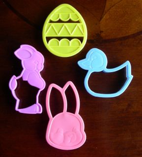 NEW Easter Cookie Cutters Egg, Bunny Head, Rabbit, Duck, Kids 