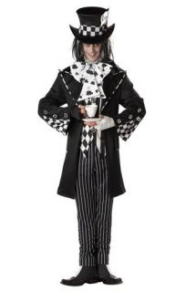 Dark Mad Hatter Mens Adult Halloween Costume Fancy Dress