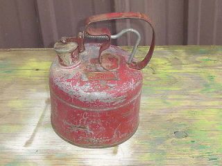 Old 1 Gallon Underwriters Laboratories Metal Gas Can Safety Gasoline 