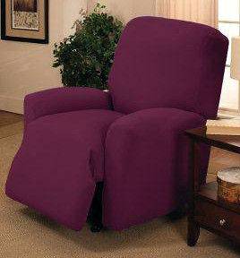  RECLINER COVER LAZY BOY    PURPLE    STRETCH FITS MOST CHAIRS