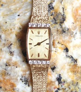 Vintage Ladies Rolex 14k Gold & Diamond Casual/Dress Watch