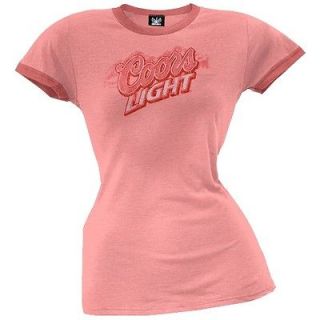 Coors Light   Pink Logo Juniors T Shirt