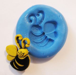 Bee Silicone Push Mold Polymer clay Resin Miniature plaster mould 