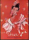 French NINA RICCI   COEUR JOIE Perfume Ad   1940s by Birard