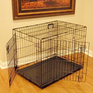   DOOR FOLDING DOG CRATE BY MAJESTIC PET PRODUCTS   SMALL TO EXTRA LARGE