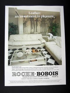 Roche Bobois Leather Sofas Blazer Sofa 1984 print Ad advertisement