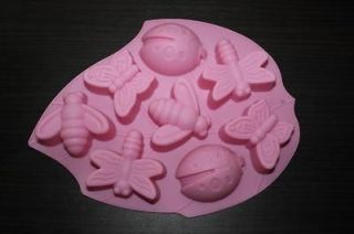 1pcs 8 Insects Silicone Cake Mold Muffin Cupcake Chocolate Craft Candy 