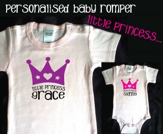    Personalised Baby Girl Romper Onesie. Great customised Gift