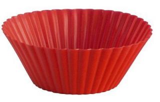 NEW Le Creuset Silicone 6 Piece Baking Cup Set Cherry
