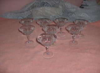 Antique Vntg Nachtmann Lead Crystal Bleikristall Cocktail Glasses 