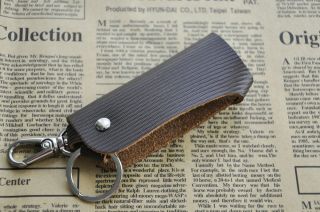 Cow Leather Key Holder Case Chain Cover with O ring for Car Keys 