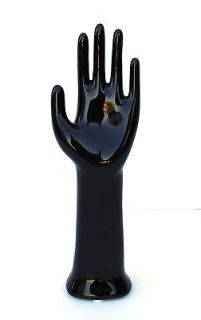 New 12 Black Hand Form Ceramic Glove Ring Mannequin Dress Form 