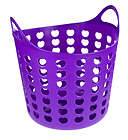 FUNKY FLEXIBLE LAUNDRY WASH BASKETS with HANDLES   Pink, Silver or 