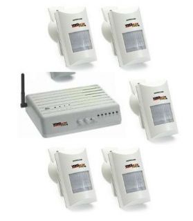 VOICE ALERT SYSTEM 6 WIRELESS MOTION ALARM with 5 SENSORS
