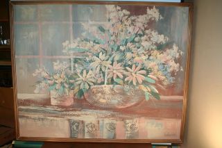 LISTED ARTIST LEE REYNOLDS PAINTING SOFA SIZE PAINTING 1960s