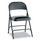 Alera FC94VY10B Steel Folding Chair w/Padded Seat, Graphite, 4/Carton