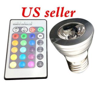 Magic Lighting LED Light Bulb And Remote With 16 Different Colors And 