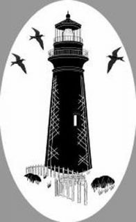 LIGHTHOUSE static cling etched glass window decal