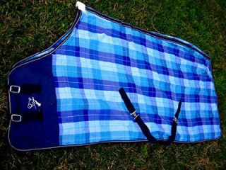 Horse Cotton Sheet Blanket Rug Summer Spring Blue Turquoise 74 12016