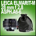 Sheepskin Lens Bag For Leica ELMARIT M 28 mm f/2.8 ASPH