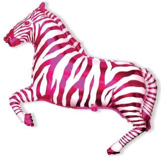 zebra 26 balloon pink white jungle animal from united kingdom