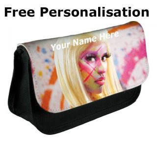 Personalised Nicky Minaj Pencil Case Make Up Bag   Black