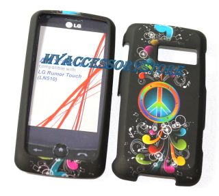 LG Rumor Touch / Banter Touch Colorful Peace Rubberized Hard Phone 