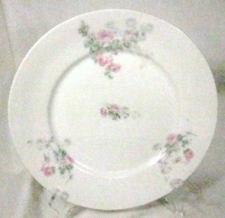 Antique Haviland & Co Limoges France Scalloped Pink cosmos Flowers 