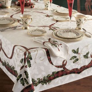 Lenox Table Linens Holiday Nouveau PICK YOUR SIZE Tablecloth / Runner 