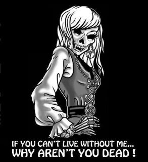 CANT LIVE WITHOUT VAMPIRE TWILIGHT GIRL SKULL T SHIRT