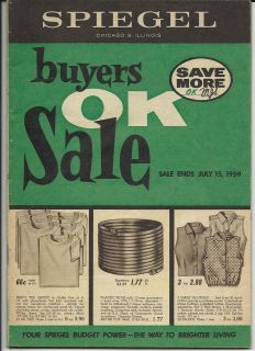 c1959 SPIEGEL Catalog * clothing,shoes​,furniture,etc