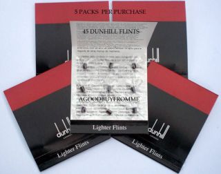 PACKS OF 9 DUNHILL ® LIGHTER FLINTS ROLLAGAS (RED)★