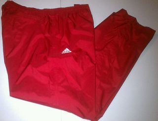 ADIDAS MENS RED SC STDM CLIMAPROOF STORM TRAINING TRACK PANTS SIZE XL 