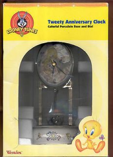   Anniversary Clock Porcelain Base and Dial Westclox 2000 D Looney Tunes