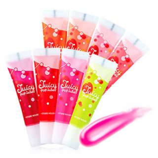 etude house juicy pop tube lip gloss 8 types
