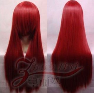 80CM Long straight Cosplay Party Wig Many Colors  + Wig 