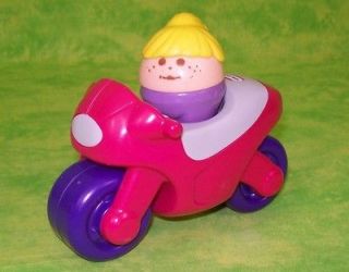 Little Tikes Toddle Tots Vehicle Lot Pink Motorcycle Little People 