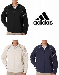 Adidas Golf NEW Mens Size ClimaProof Full Zip Wind Shirt 3 Stripes 