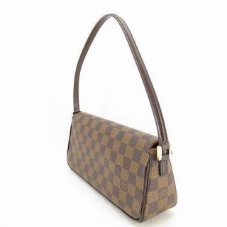 Authentic Louis Vuitton DAMIER EBENE RECOLETA Bag (FL1022) w/dust bag